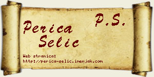 Perica Selić vizit kartica